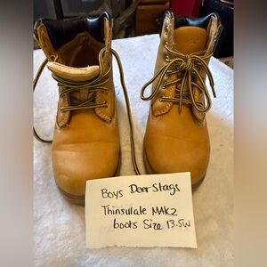 Deer Stags Boys Brown Lace-Up Boots